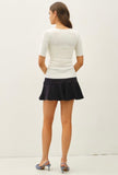 Cream Layered Cardigan