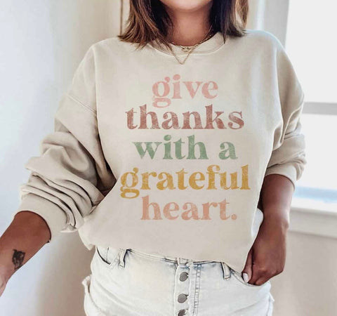 Sand Give Thanks Sweatshirt