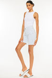 White Stripe Bermuda Shorts