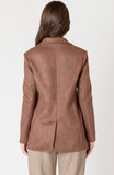Brown Vegan Suede Blazer