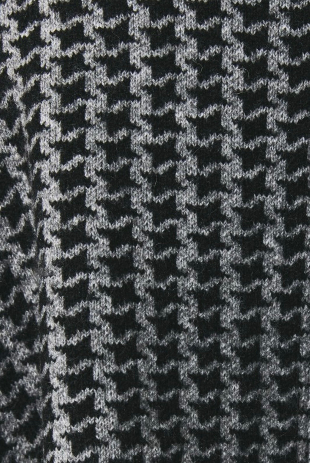 Grey Houndstooth Poncho