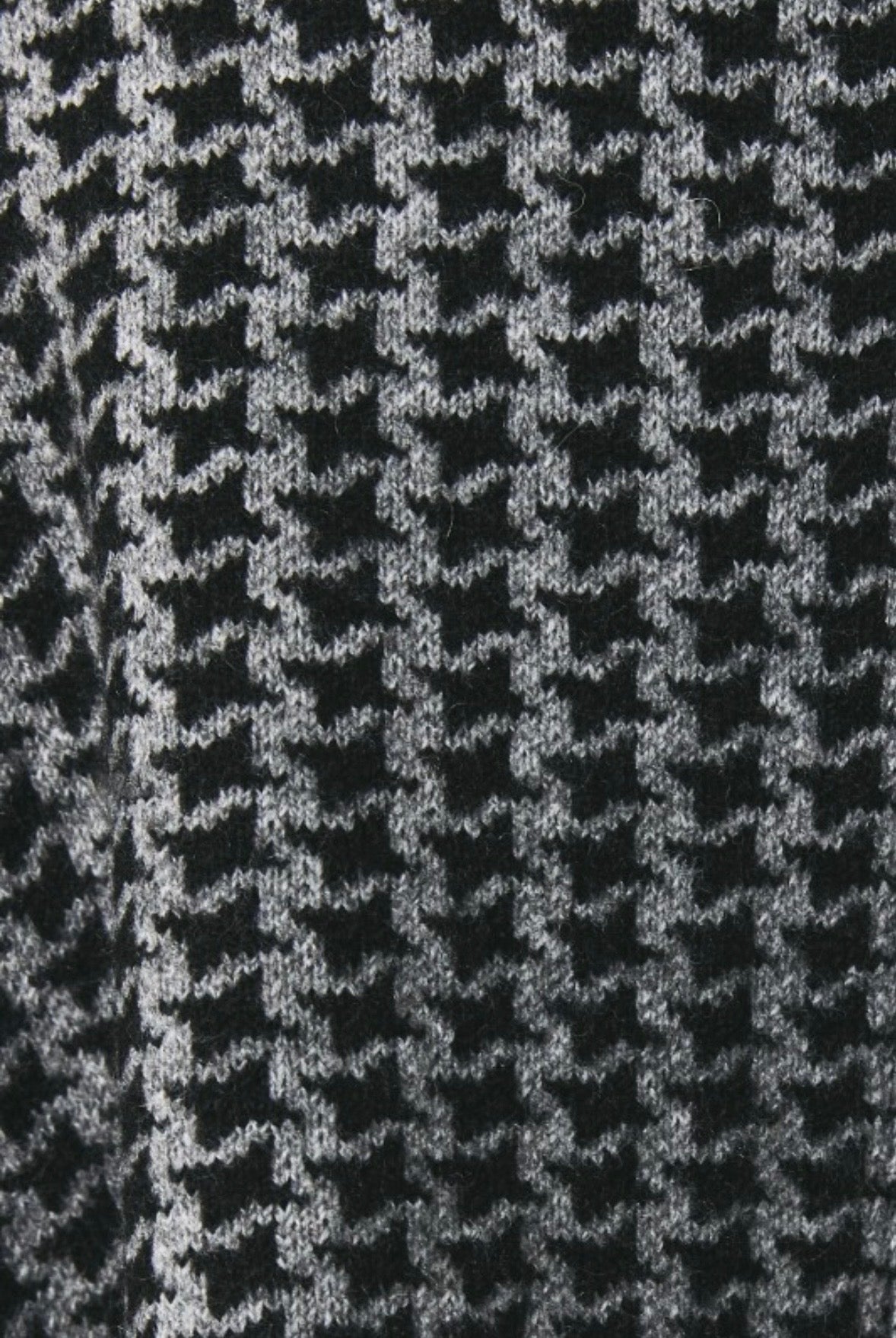 Grey Houndstooth Poncho