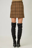 Brown Plaid Skirt