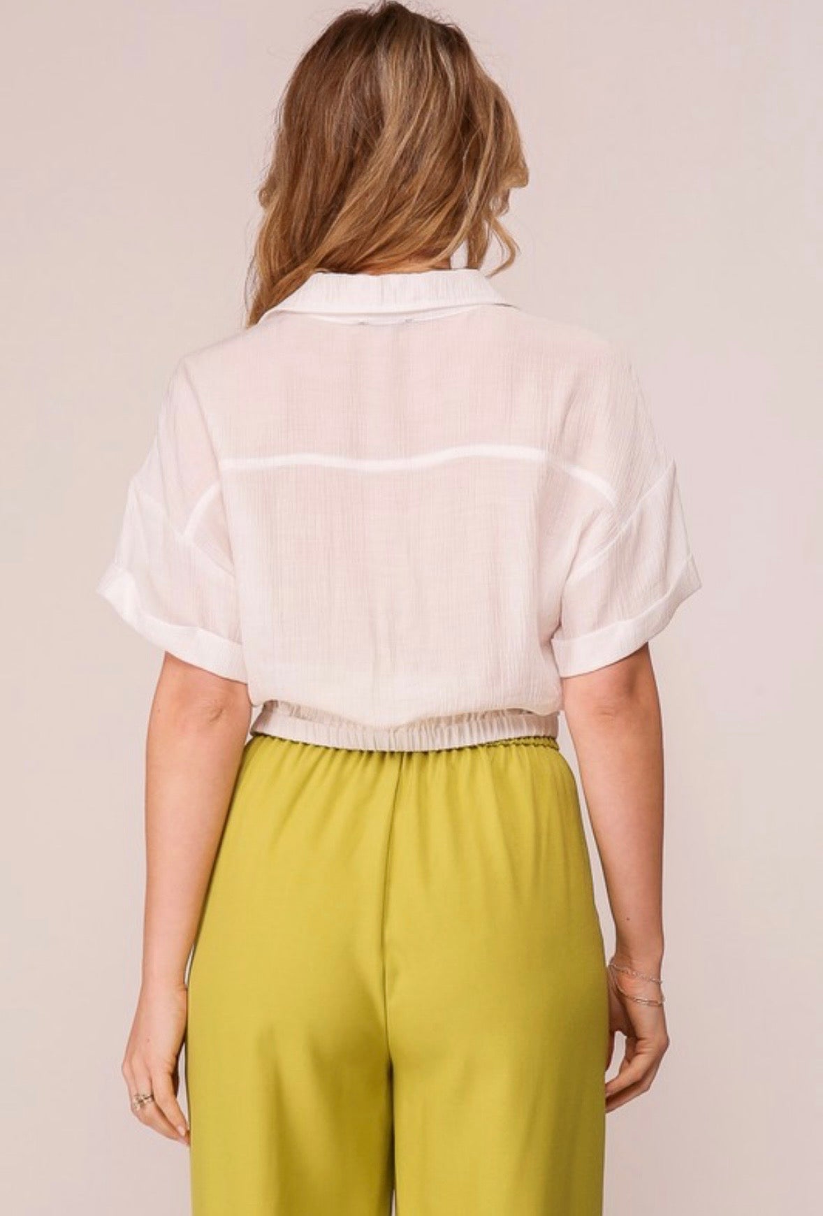 White Pintuck Top