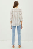 Rose Aztec Print Tie Top