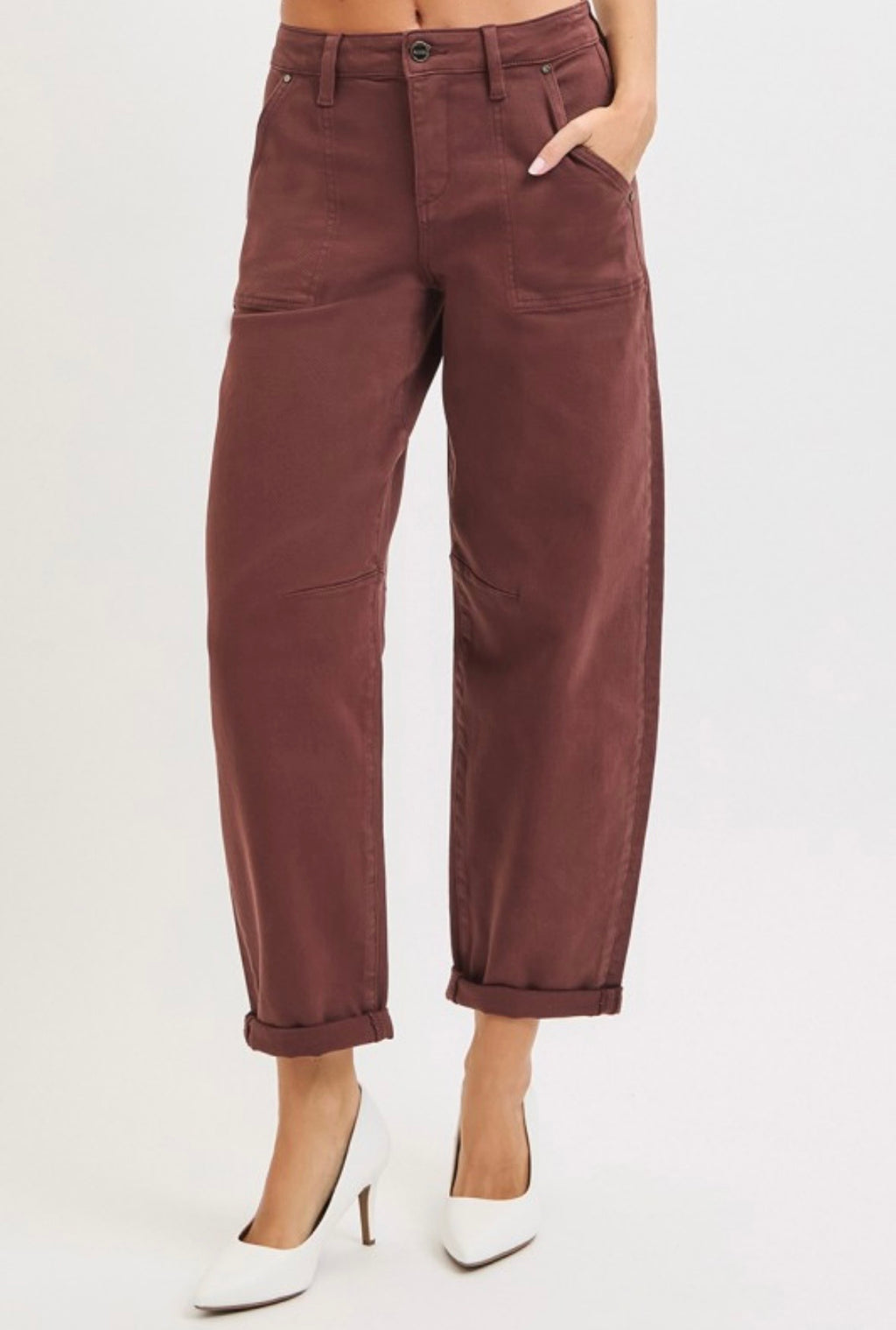 Brown Barrel Jeans