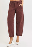 Brown Barrel Jeans
