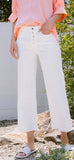 White Cropped Wide Leg Jeans