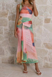 Multi-Watercolor Dress