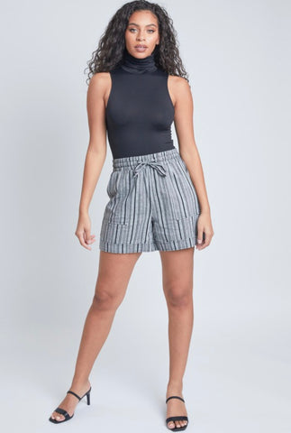 Grey Stripe Shorts
