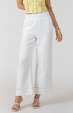 White Gauze Cropped Pants