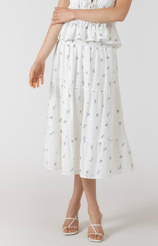 Dainty Roses Midi Skirt