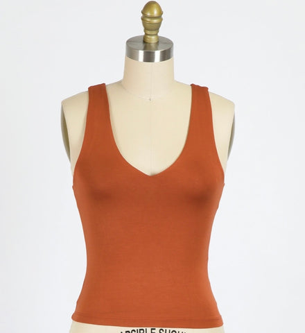 Rust V-Neck Cami