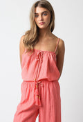Coral Crinkle Rope Tank