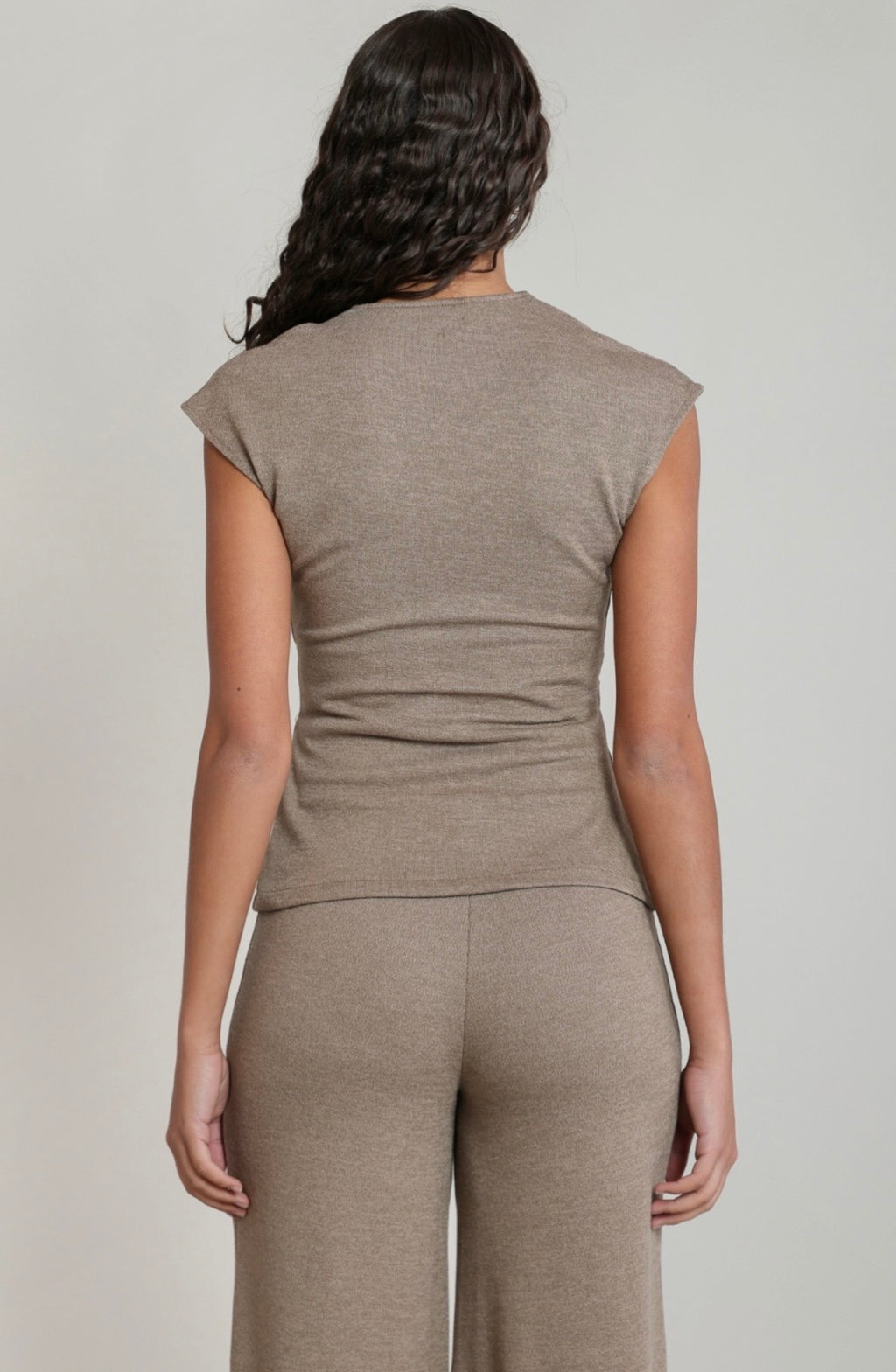 Heather Brown Broach Top