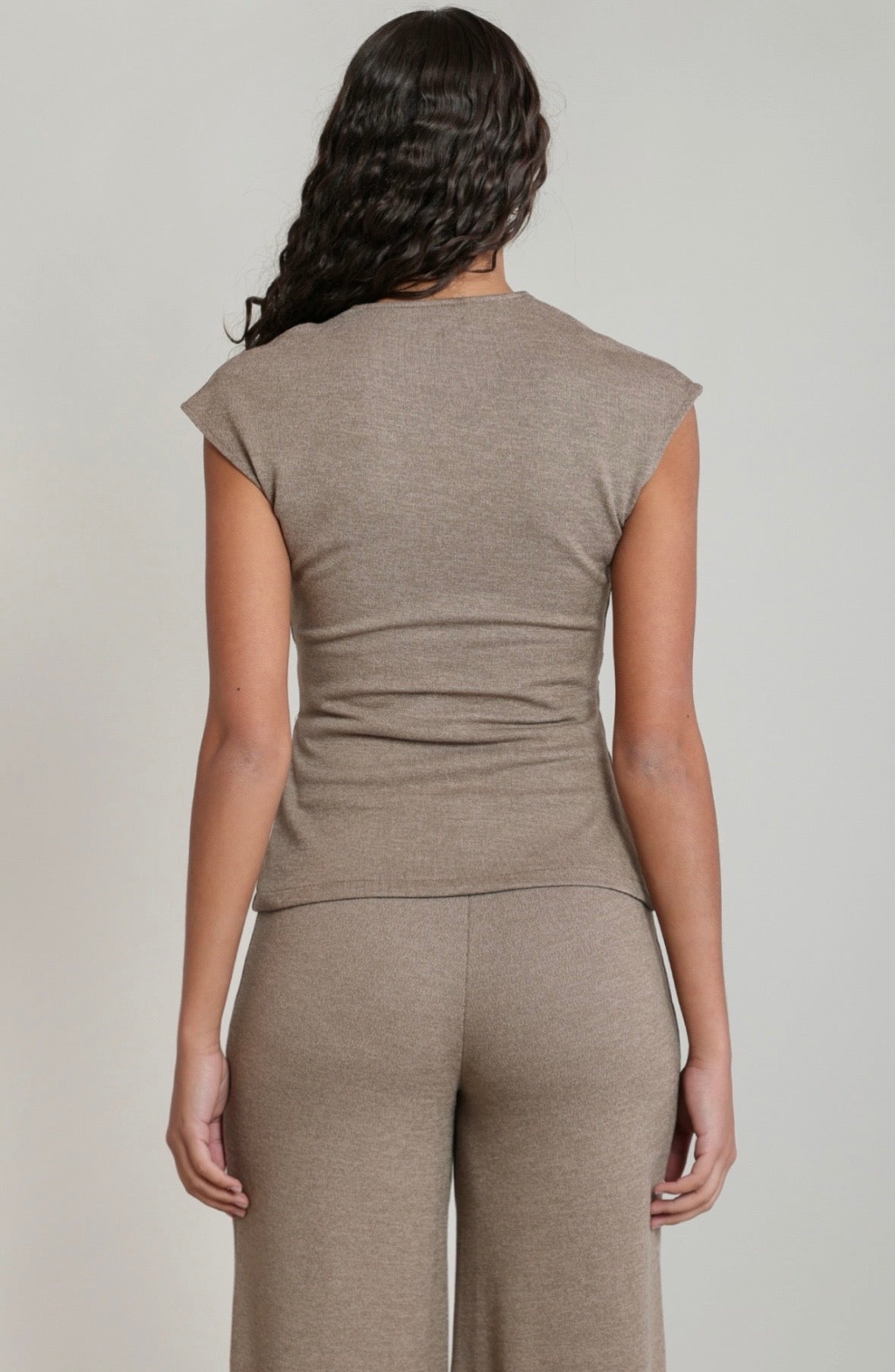 Heather Brown Broach Top
