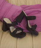 Black Faith Platform Sandals