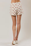 Red Polka Dot Denim Shorts
