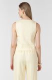 Lemon Linen Tie Top