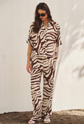 Brown Zebra Print Set