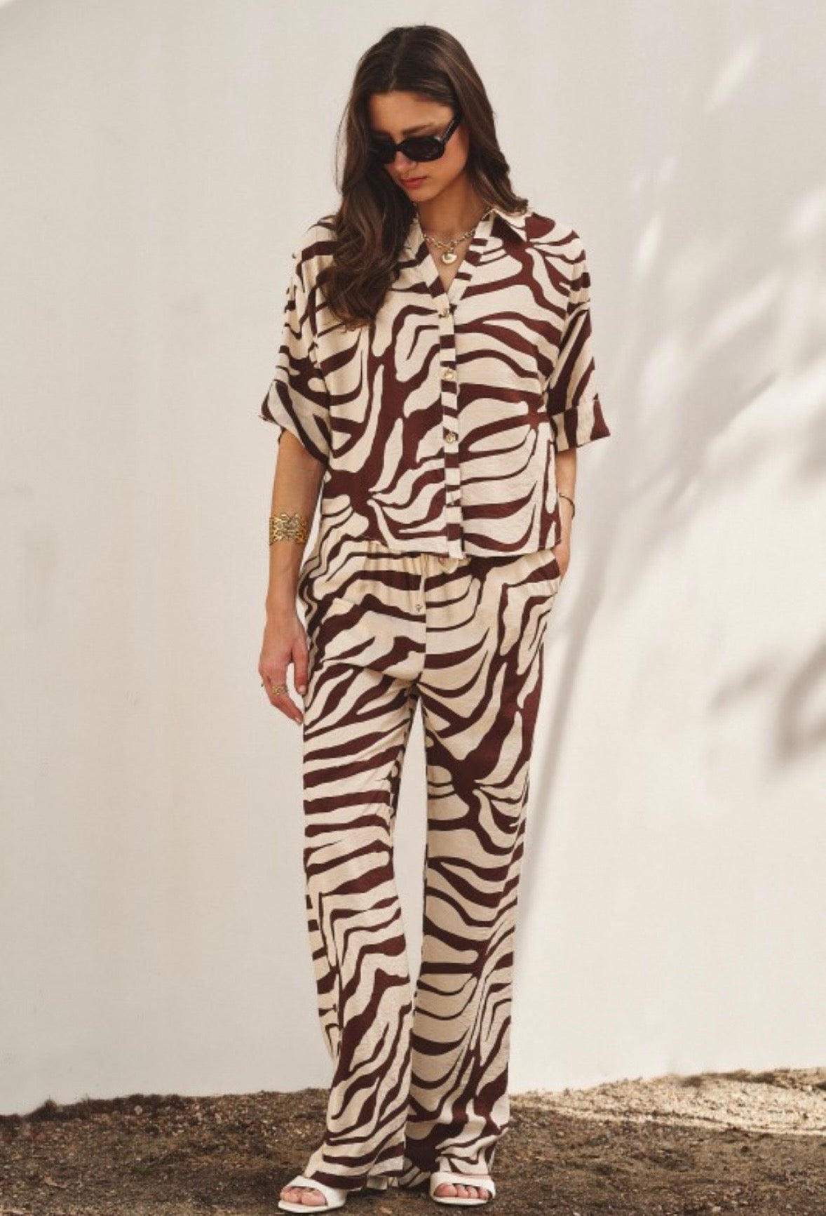 Brown Zebra Print Set