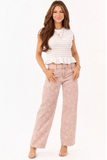Dusty Rose Floral Jeans