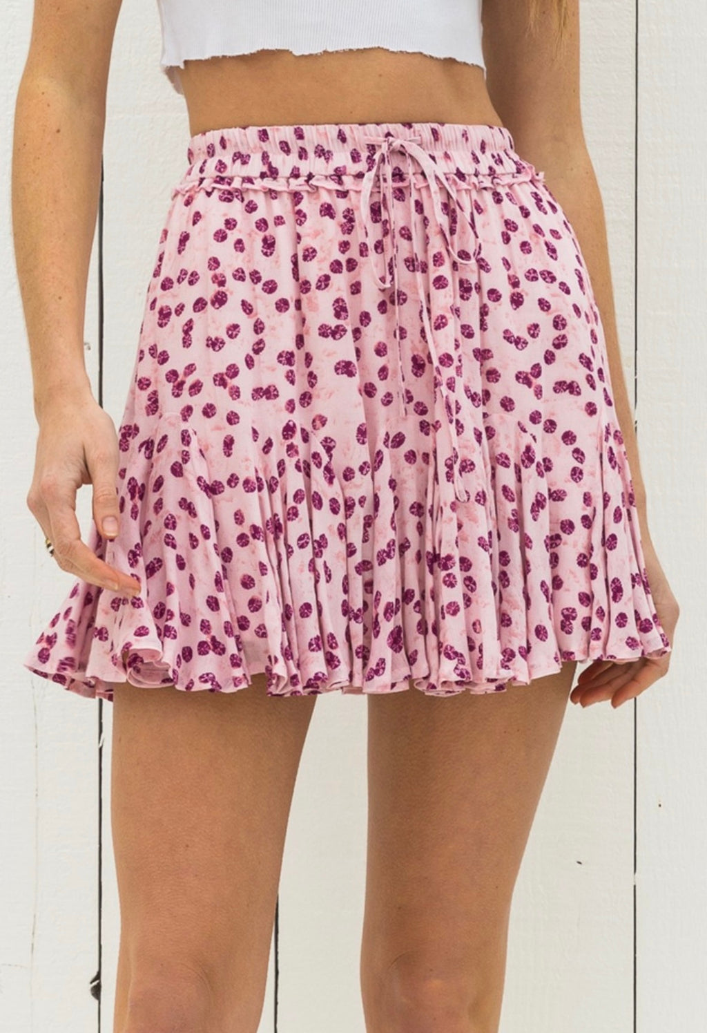 Pink Polka Dot Skirt