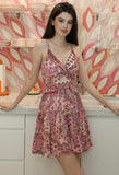 Pink Mix Print Peekaboo Sundress