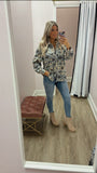 Grey Aztec Fleece Shacket
