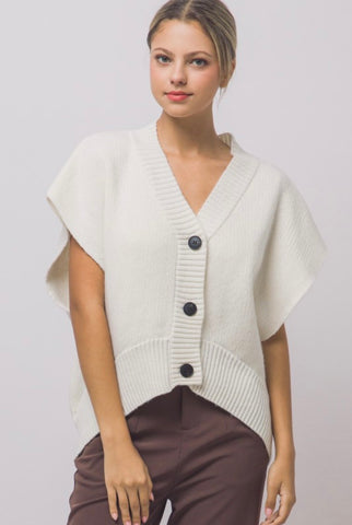 Cream Oversized Cardigan