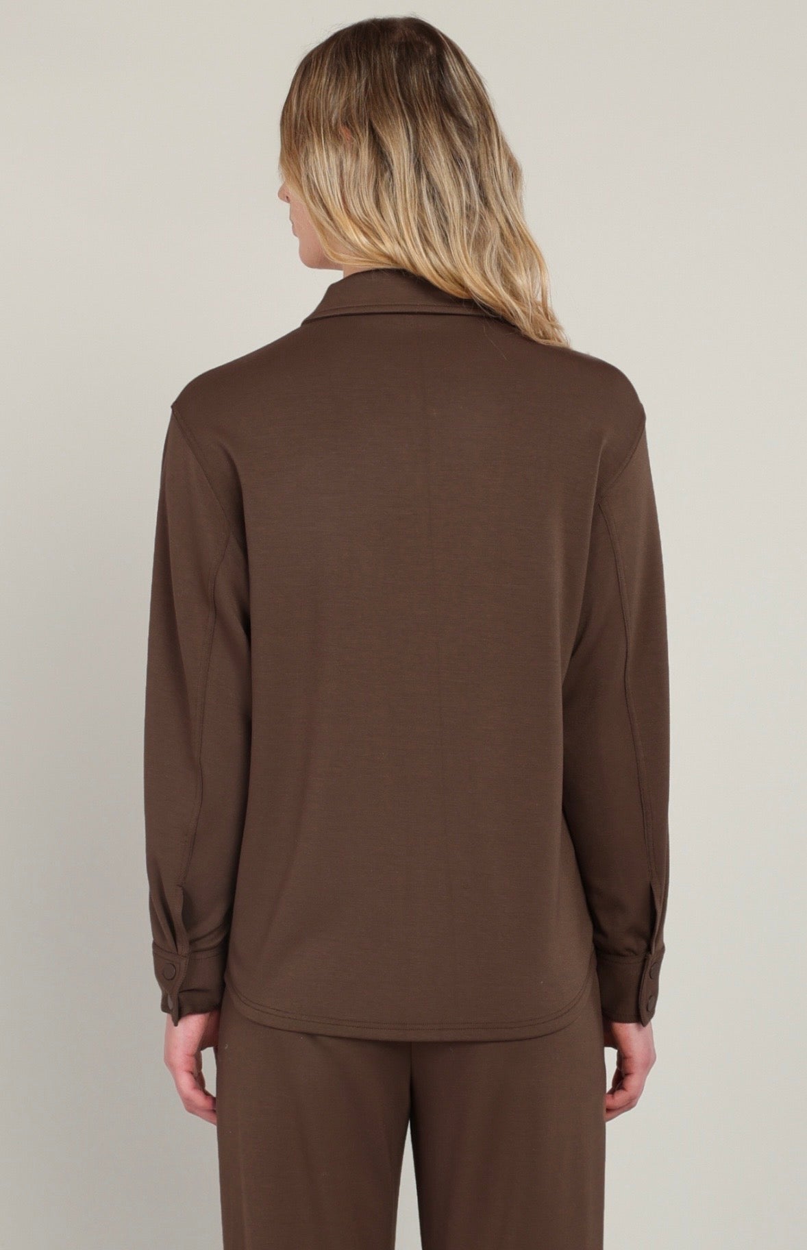 Milk Chocolate Button Down Sweatshirt