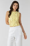 Lemon Lace Button Down