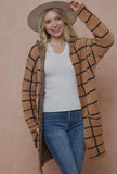Camel Hooded Cardigan