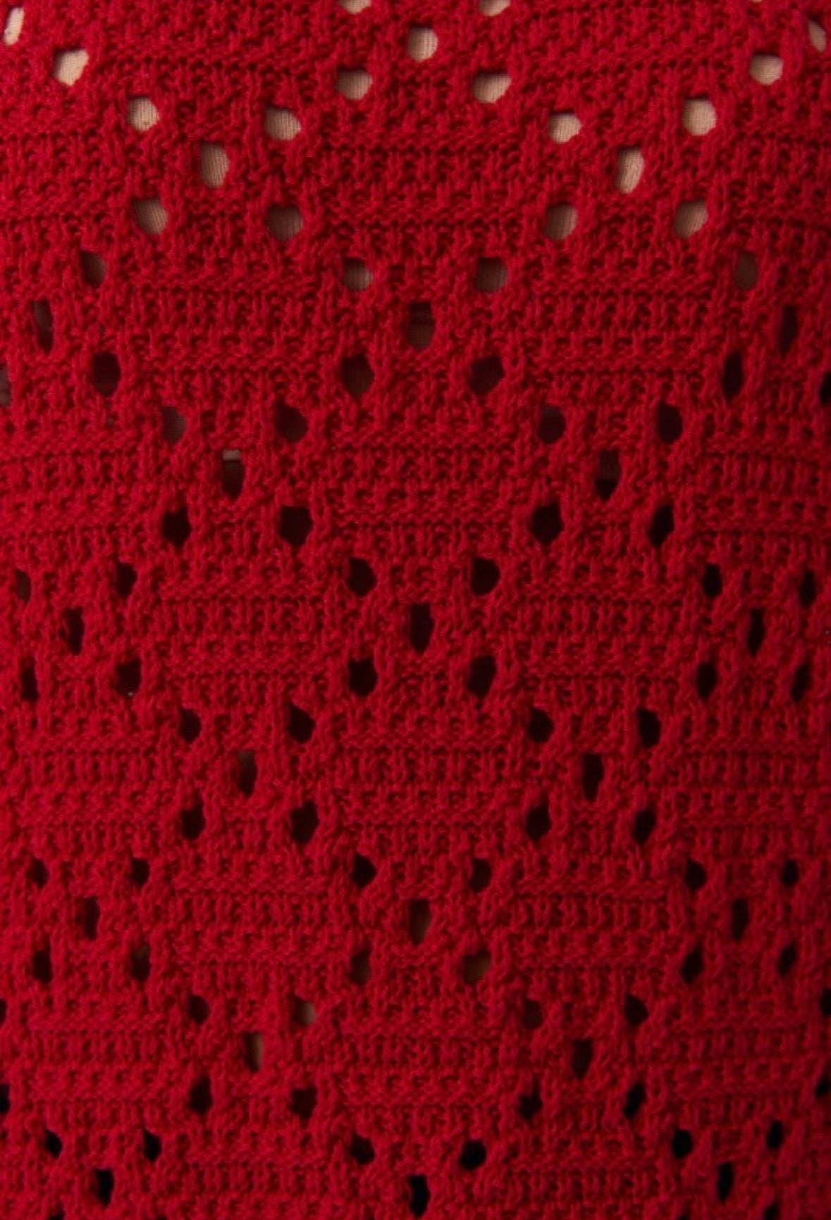 Red Crochet Dress