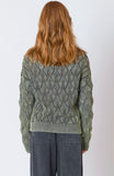 Vintage Olive Crochet Sweater