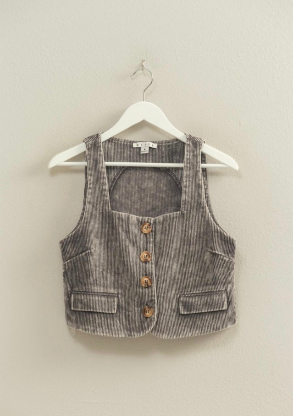 Grey Corduroy Vest