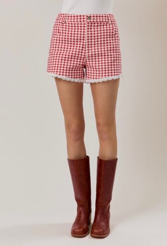 Red Gingham Shorts