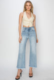 Lightwash Cropped Wide Leg Jeans
