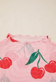 Pink Sheer Cherry Top