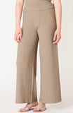 Taupe Texture Wide Leg Pants