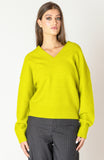 Lime V-Neck Sweater