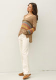 Mocha Rainbow Stripe Sweater