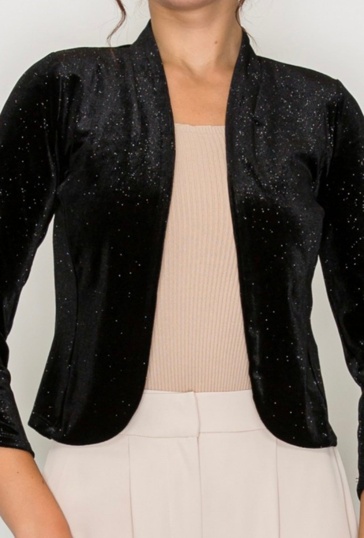 Black Sparkle Bolero