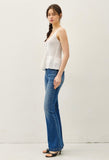 Cream Crochet Peplum Tank