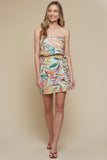 Aqua Tropical Wrap Skirt