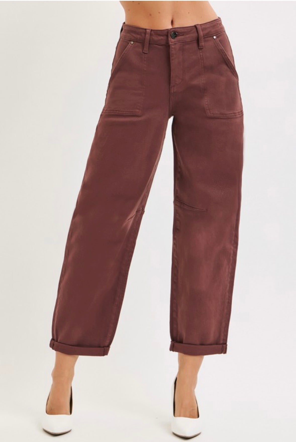 Brown Barrel Jeans