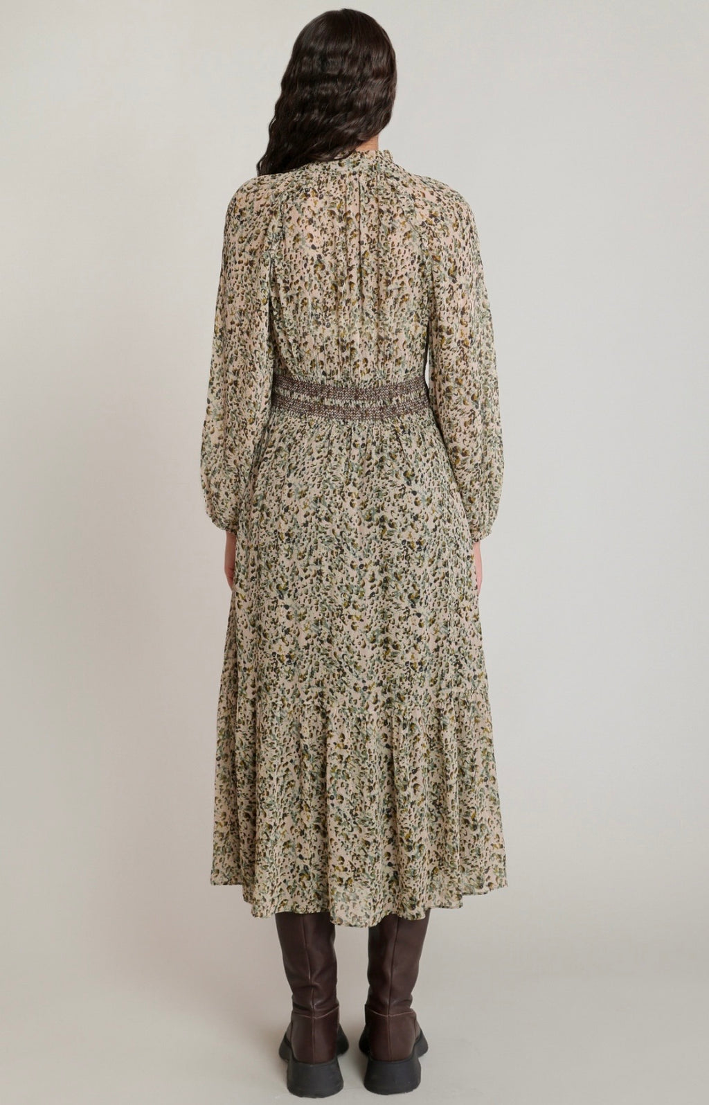 Ecru Leopard Maxi Dress