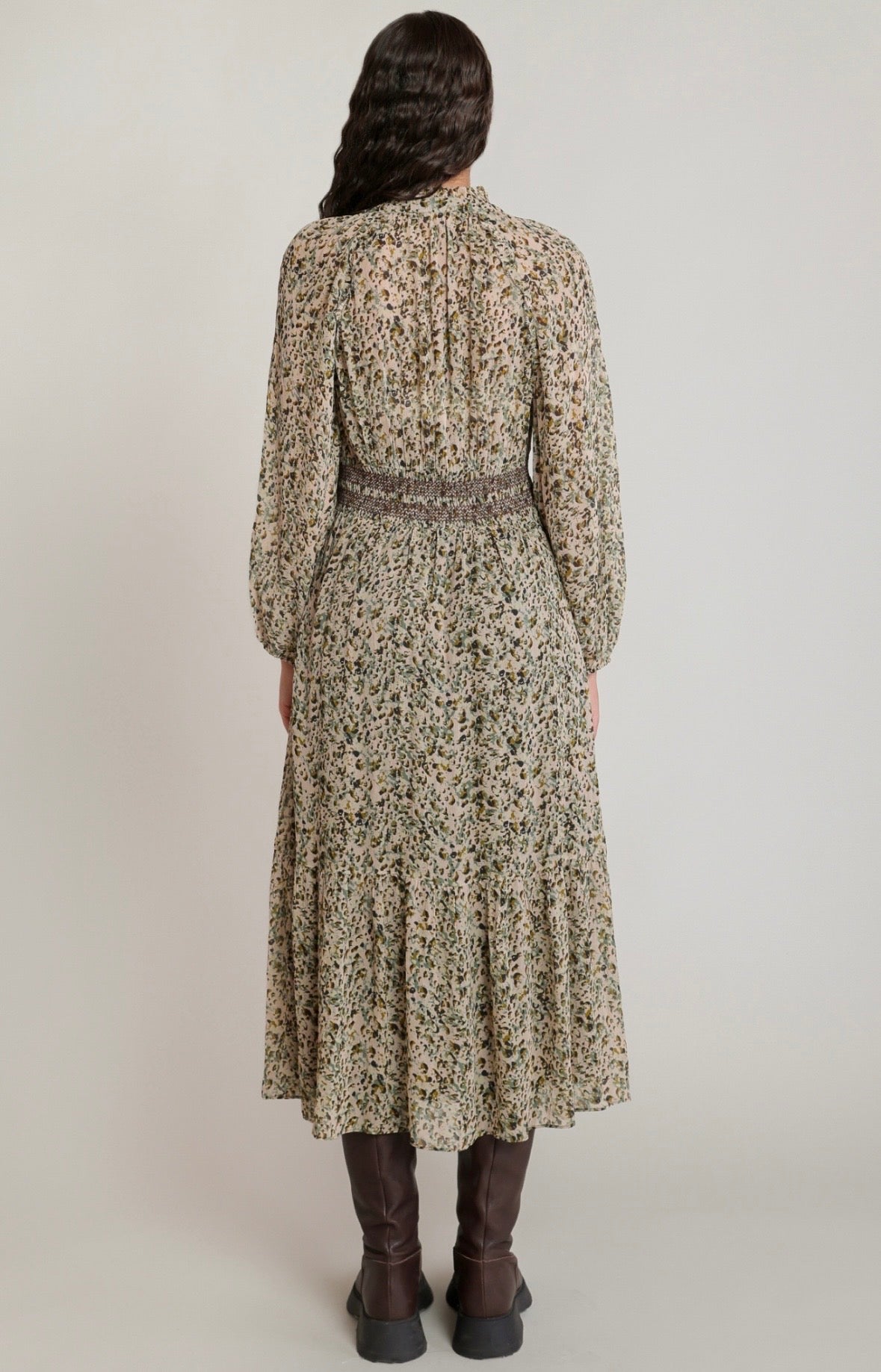 Ecru Leopard Maxi Dress