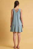 Ocean Blue Ruffle Hem Dress