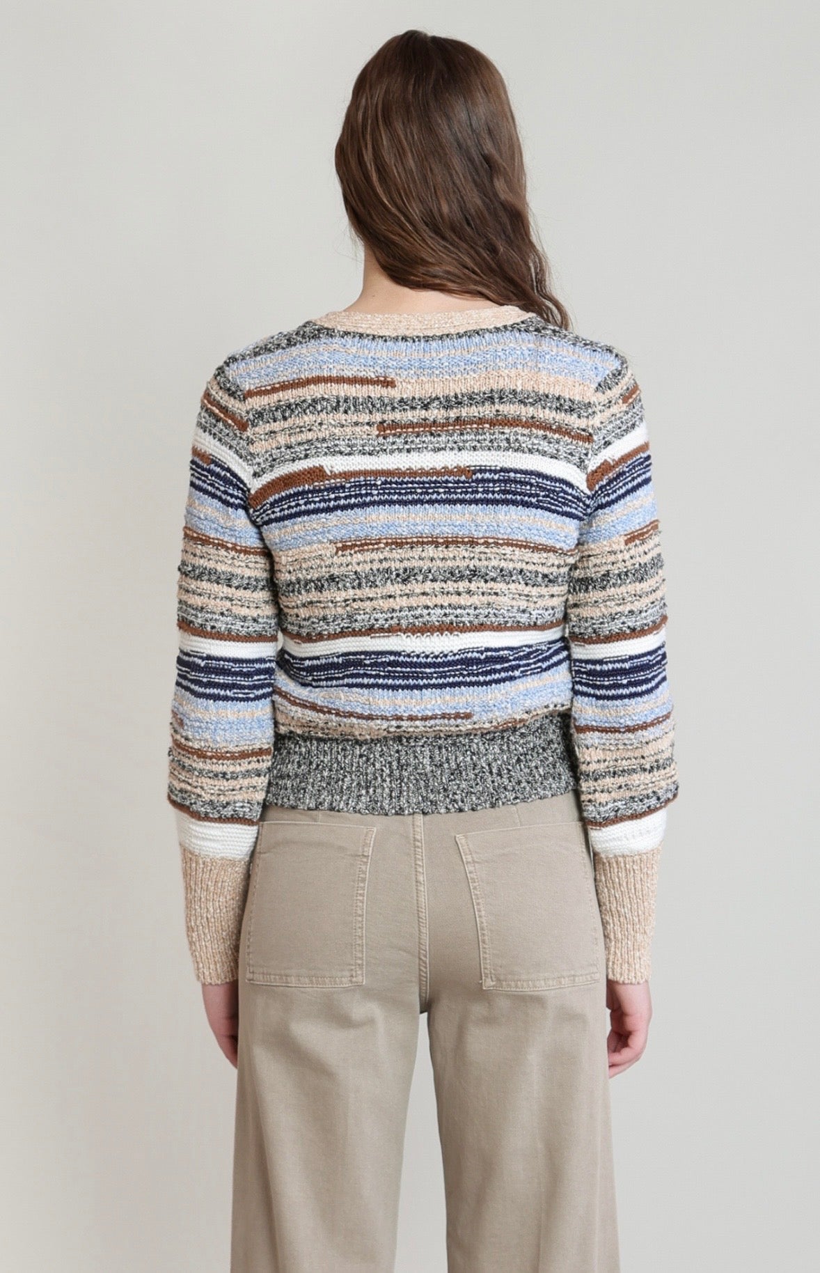 Navy Stripe Cardigan